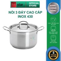 Nồi luộc gà 3 đáy từ inox 430 cao cấp Fivestar  tặng 1 muỗng canh size 26cm | 28cm | 30cm | 32cm | 36cm