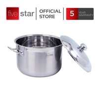 Nồi luộc gà bếp từ 3 đáy inox 430 FiveStar Standard ( 36cm ) N36-3D ( GIAN HANG CHÍNH HÃNG- BẢO HÀNH 5 NĂM)