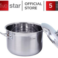 Nồi luộc gà Fivestar 26/28/30/32/36 cm inox 430 hàng chính hãng