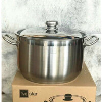 Nồi Luộc Gà Inox 3 Đáy 28cm Fivestar FSN28IN1 Dung Tích 10 Lít Nắp inox, Bảo Hành 5 Năm