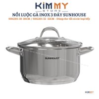 Nồi luộc gà INOX 3 đáy SUNHOUSE SHG301-32 / 32cm