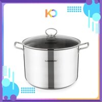 Nồi luộc gà inox 3 đáy Sunhouse SH28LG chính hãng -Dung tích 13L, Vung kính trong suốt, 3 đáy truyền nhiệt nhanh, giữ nh