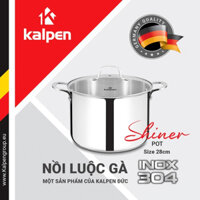 Nồi luộc gà inox 304 5 đáy cao cấp kalpen 28cm siêu đẹp bảo hành 5 năm