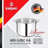 Nồi luộc gà inox 304 cao cấp 5 đáy Kalpen Shiner Size 28