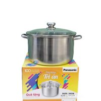 NỒI LUỘC GÀ INOX 430 BẾP TỪ 1 ĐÁY 30CM NẮP KÍNH