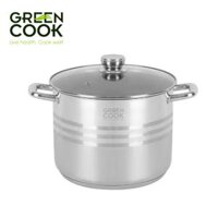 Nồi Luộc Gà Inox 5 Đáy 28 cm Green Cook - Đáy 5 Lớp Truyền Nhiệt Nhanh - Chất Liệu Inox An Toàn - Phù Hợp Mọi Loại Bếp - Hàng Chính Hãng