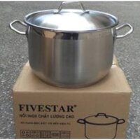 Nồi luộc gà Inox Fivestar 30cm nắp kính