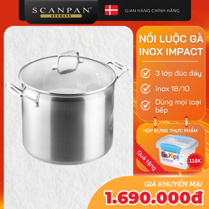 Nồi luộc gà inox Scanpan Impact 12L 71502800