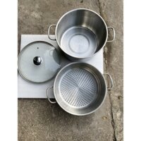 nồi luộc gà xửng hấp inox