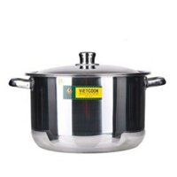 Nồi luộc gà,Nồi inox đun từ size  28,30,32 VIETCOOK,NỒI 10 LIT, 12L,15L,nồi inox đun bếp từ