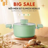 Nồi men sứ cao cấp Elmich Hera II EL-5203GY size 18, 20, 24 cm - Chảo men sứ Elmich Hera II EL-5203GY