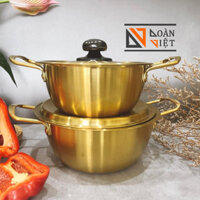 NỒI MÌ CAY RAMEN, lẩu Tomyum, nấu soup, lẩu một người - Inox không gỉ cao cấp, nút nhựa chống nóng. Kiểu dáng Hàn Quốc