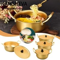 Nồi Mì Ramen NAMSHEVA, Tai Đôi Vàng Có Nắp Nồi Súp, Nhôm Thương Mại Dễ Dàng Vệ Sinh Nồi Nấu Mì Đa Năng Dụng Cụ Nấu Ăn Nhà Bếp