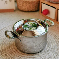 Nồi Mini 10cm Inox Liền Đáy 3 Lớp Đun Cháo Cho Bé, Nồi 10cm Dùng Được Bếp Từ, Nồi Cỡ Nhỏ RK49