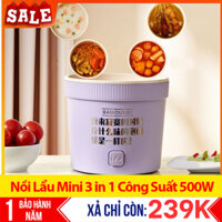 Nồi mini đa năng, nấu được các món lẩu, chiên, rán, luộc, hấp,... Bảo hành 1 năm - SieuthiHieuDuc