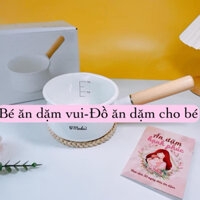 Nồi nấu ăn dặm cho bé, chảo chống dính, nồi sứ modui, nồi quấy cháo cho bé, bộ nồi chảo cho bé ăn dặm