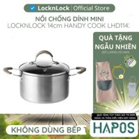 Nồi nấu ăn mini LocknLock chống dính 14cm Chính hãng Handycook có nắp LHD1142 - Không dùng bếp từ - HAPOS KIDS