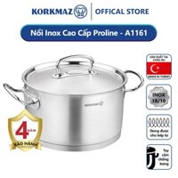 Nồi nấu bếp từ inox cao cấp Korkmaz Proline 3.8 lít - sản xuất Thổ Nhĩ Kỳ - Ø20x12cm  - A1161