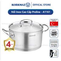 Nồi nấu bếp từ inox cao cấp Korkmaz Proline 3.8 lít - Ø20x12cm - A1161