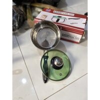 Nồi nấu bột nấu cháo 2 đáy inox - quánh nấu bột cho bé 12cm và 14cm