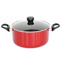 Nồi nấu canh, hầm Maxim 24 IH Star 12583 Red & Black, sử dụng cho cả bếp từ - Nk từ Indonesia theo tiêu chuẩn Châu Âu