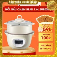 Nồi Nấu Chậm 1,6L Bear Chính Hãng Đa Năng Chưng Yến Điện Cách Thuỷ, Hầm Cháo, Nấu Cháo Chậm Cho Bé - Sube002 BIN