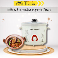Nồi Nấu Chậm 1L 2L5 Đạt Tường, Kho Cá, Hấp, Đa Năng, Giữ Nhiệt Lâu với Lõi Sứ Ceramic