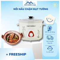 Nồi Nấu Chậm 1L 2L5 Đạt Tường, Kho Cá, Hấp, Đa Năng, Giữ Nhiệt Lâu với Lõi Sứ Ceramic  Gia Dụng 446