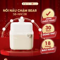 Nồi Nấu Chậm Bear 0,8L Bản Mới 7 Chế Độ Nấu Chưng Yến, Hầm Hấp Ninh Cháo Cách Thủy Giữ Chọn Chất Dinh Dưỡng SB-NNC08