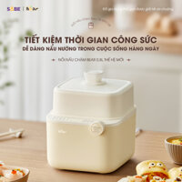 Nồi Nấu Chậm Bear 0,8L Mẫu Mới SB-NNC08 Với 7 Chế Độ Nấu Chưng Yến, Hầm Hấp, Ninh Cháo Cách Thủy Giữ Chọn Chất A1