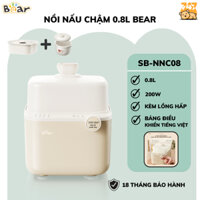 Nồi Nấu Chậm Bear 0,8L  SB-NNC08 Bản Mới 7 Chế Độ Nấu Chưng Yến, Hầm Hấp Ninh Cháo Cách Thủy Giữ Chọn Chất Dinh Dưỡng