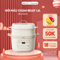Nồi Nấu Chậm Bear 1,6L Có Lồng Hấp Nấu Cháo Chưng Yến Kho Cá Đa Năng Tiết Kiệm Điện Bản Tiếng Việt SB-NNC16
