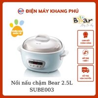 Nồi nấu chậm Bear 2.5L SUBE003 Bộ nồi gồm 5 thố - Kèm lồng hấp - Phiên bản quốc tế