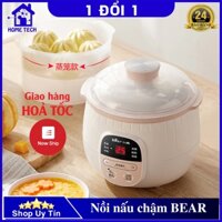 Nồi Nấu Chậm Bear Sube001 0.8L Chính Hãng, Nồi Chưng Yến, Hấp Luộc Ninh, Nấu Cháo Dinh Dưỡng Siêu Ngon Hơn Nồi Áp Suất