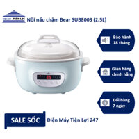 Nồi nấu chậm Bear SUBE003 (2.5L) Bản Tiếng Việt - Điện Máy Tiện Lợi 247