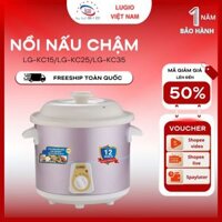Nồi nấu chậm đa năng hầm cháo, chưng yến, kho cá,... LUGIO Model LG-KC15/KC25/KC35 Bảo hành 12 tháng
