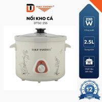 Nồi Nấu Chậm ĐẠT TƯỜNG 2.5L lõi sứ Ceramic, công tắc tự ngắt, Nồi điện đa năng ruột gốm sứ