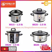 Nồi nấu chậm nấu cháo cho bé BBcooker BS15 BS25 DS25 BS35 dung tích 1.5 2.5 3.5 lít - kèm công thức nấu