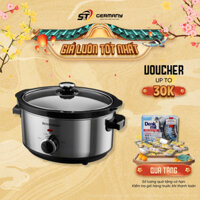 Nồi nấu chậm Silvercrest SSC200D1 3,5 L NEW 2023 Nội Địa Đức, Nồi nấu chậm đa năng giữ nhiệt tốt GermanySnT 270014