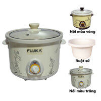 Nồi nấu cháo 2.5L, hầm cháo chậm cho bé, nồi kho cá điện, hầm xương đa năng Fujika 2.5L
