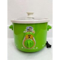 Nồi nấu cháo chậm Baby Electric nội địa Trung màu xanh cho bé, nồi hầm chậm, nồi kho cá điện 1.5l và 2.5l
