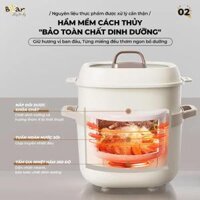 Nồi Nấu Cháo Chậm BEAR 1.6L SB-NNC16 6 Chế Độ Nồi Chưng Yến Nồi Nấu Chậm Giữ Chất Dinh Dưỡng Nồi Nấu Cháo Cho Bé Ăn Dặm