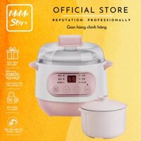 Nồi nấu cháo chậm cho bé, nồi hấp cách thủy 4in1 tích hợp chế độ hẹn giờ, công suất 200W, dung tích 0,8L