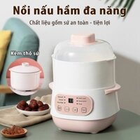 Nồi Nấu Cháo Chậm, Chưng Yến - Nồi Hầm Cách Thủy Đa Năng Dung Tích 1L Dễ Sử Dụng