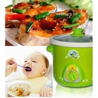 Nồi nấu cháo kho cá dùng điện đa năng 1.5 lít (Xanh)