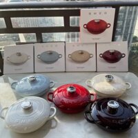 Nồi nấu hải sản SMEG 26cm nồi tráng men nồi gang cỡ lớn nồi áp suất siêu nhỏ gia dụng hải sản