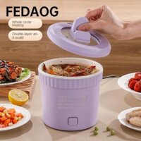 Nồi nấu mì điện FEDAOG, Nồi điện Mini bằng thép không gỉ, Dụng cụ nấu ăn bằng điện 2 màu đa chức năng