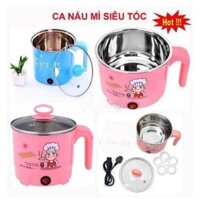 Nồi Nấu Mì Màu Đa Năng, Siêu Tốc 1,6 Lít - ca nấu lẩu nấu mì mini tiện dụng tại nhà