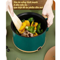 Nồi Nấu Mì Mini Băng Điện Đa Năng, Nồi Lẩu Kèm Khay Hấp Trứng, Bánh Tiện Lợi