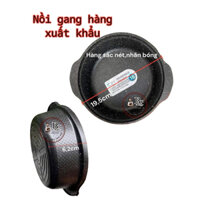 Nồi nấu mỳ cay , nấu các món kho bằng gang đúc nguyên khối chống dính vẫn đá size 18cm , độ bền cao